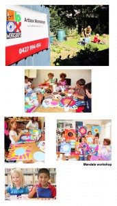 children painting in a studio