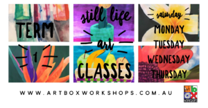 Still life artworks created at Art Box Workshops
