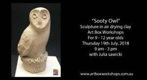 Art box Workshops "Sooty Owl" sculpture.