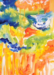 Expressive painted created at Art Box Workshops studio