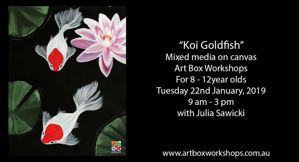 Koi goldfish painting at Art Box Workshops