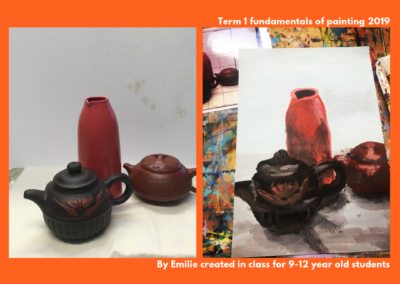 Still life painting by Emilie at Art Box Workshops