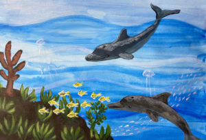 Dolphin painting