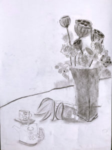 students drawing at Art Box Workshops