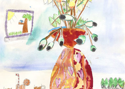 students painting at Art box workshop