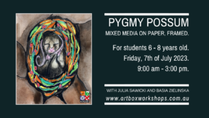 drawing of a Pygmy possum at Art Box Workshops