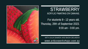 strawberry painting on canvas
