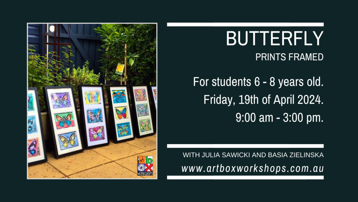 Butterfly prints at Art Box Workshops