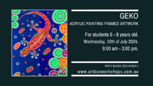 Gecko painting at Art Box Workshops