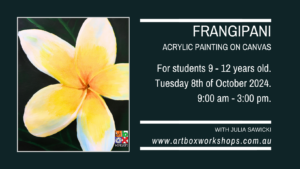 Frangipani painting at Art Box Workshops