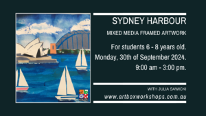 Sydney harbour artwork at Art Box Workshops