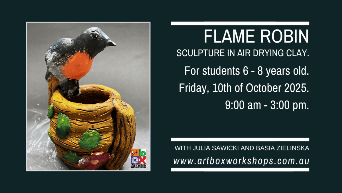 Flame robin sculpture