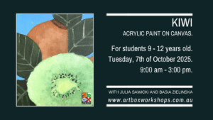 Kiwi fruit painting at Art Box Workshops
