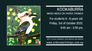 kookaburra mixed media