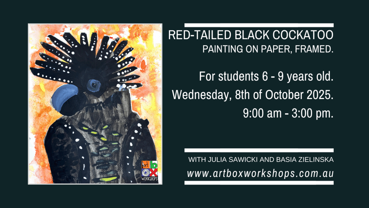 Red tailed back cockatoo