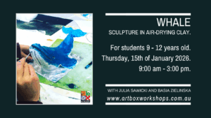 Whale sculpture at Art Box Workshops