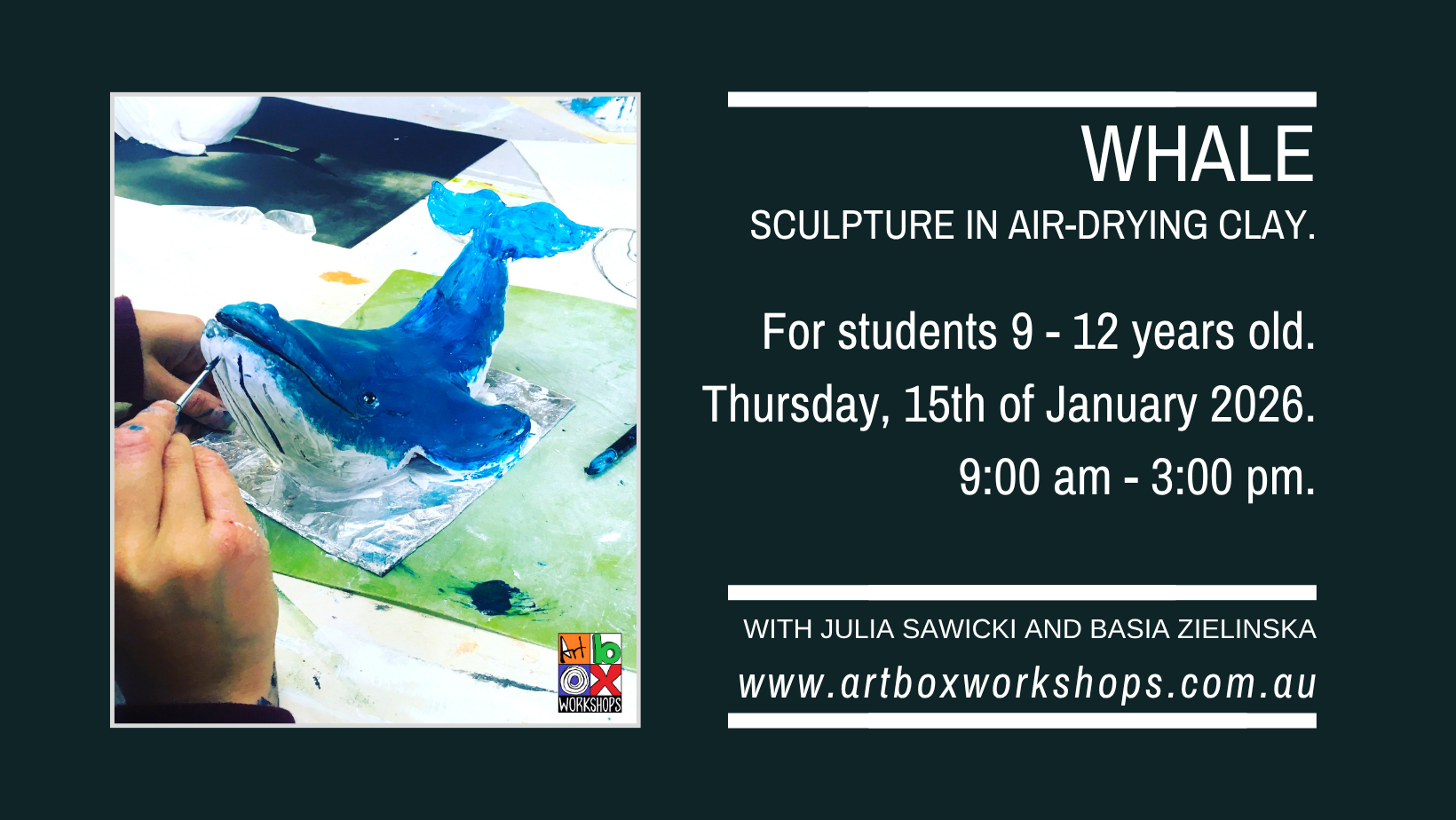 Whale sculpture at Art Box Workshops