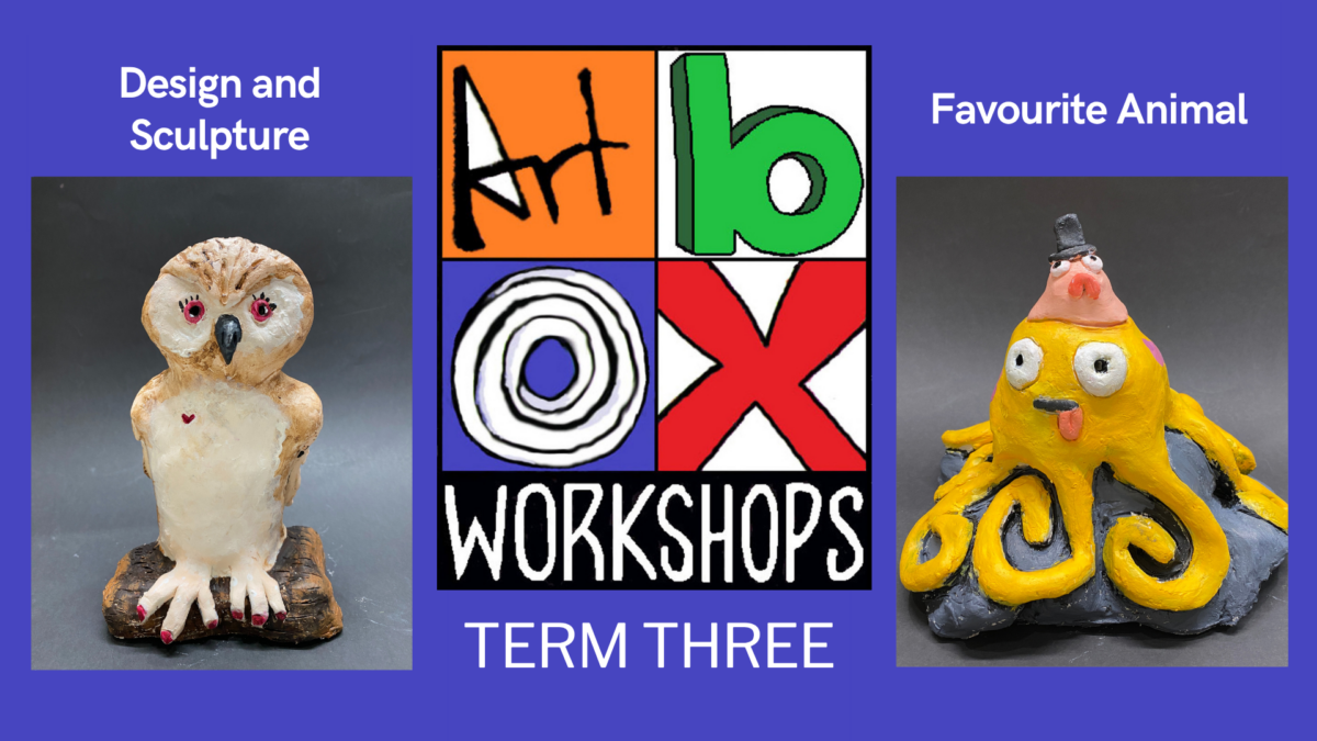 Children learning sculpture techniques and building animal sculptures during an after-school art class in Sydney.